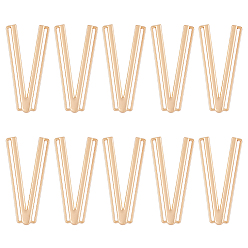 Золотой 10зажимы для бикини из сплава, запасная часть застежки бюстгальтера, закрытие груди для нижнего белья, В форме, золотые, 66x33x2.8 мм, внутренний диаметр: 60x1.8 мм