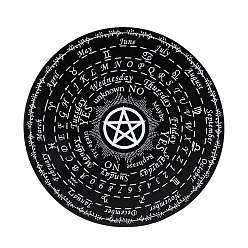 Плоский Круглый Деревянная маятниковая доска, биолокация гадальная доска, для колдовства принадлежности для викканского алтаря, плоско-круглые, 250 мм