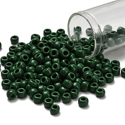 (47H) Opaque Pine Green Тохо 3/0 круглые бусины, японский бисер, (47 h) непрозрачный сосново-зеленый, 5.5 мм, отверстие : 1.9 мм, Около 300 шт / 50 г