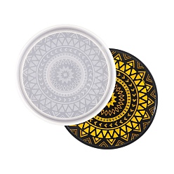 Силикон Diy плоская круглая чашка коврик силиконовые формы, формы для литья смолы, для уф-смолы, изготовление изделий из эпоксидной смолы, 105x9 мм, внутренний диаметр: 102 мм