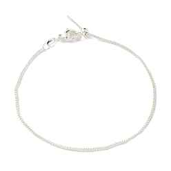 Серебро Латунные браслеты для женщин, серебряные, 8-3/8 дюйм (21.4 см)