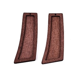 Седло Коричневый Большие подвески из натурального дерева тополь, окрашенные, седло коричневый, 59.5x24x3 мм, отверстие : 1.2 мм