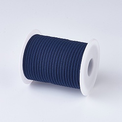 Marine Blue Nylon Threads, Milan Cords/Twisted Cords, Marine Blue, 3mm, about 21.87 yards(20m)/roll