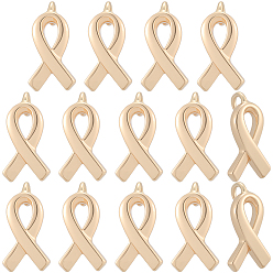 Настоящее золото 18K 14 шт. Латунные подвески, осведомленности ленты, без никеля , реальный 18 k позолоченный, 9x5x1 мм, отверстие : 1 мм