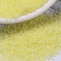 (RR514) Lemon Ice Ceylon Миюки круглые бусины рокайль, японский бисер, (rr 514) лимонный лед цейлон, 15/0, 1.5 мм, отверстие : 0.7 мм, Около 5555 шт / 10 г