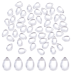 Прозрачный 150 шт. прозрачные подвески-лэмпворк, слеза, прозрачные, 9x6x5.5 мм, отверстие : 1 мм