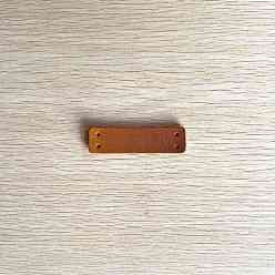 Седло Коричневый Маленькая этикетка из искусственной кожи, сумки для одежды своими руками, прямоугольные, седло коричневый, 55x20 мм