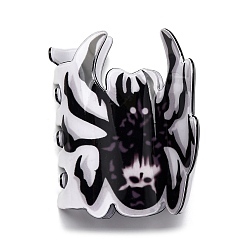 Spider Заколка для волос из ПВХ в виде когтя на тему Хэллоуина, аксессуары для волос для женщин и девочек, паук, 45x61x48 мм