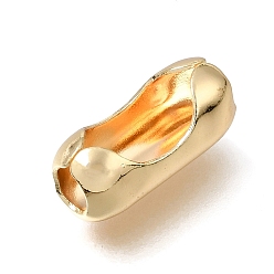 Real 18K Gold Plated Brass Ball Chain Connectors, Real 18K Gold Plated, 16x7x8mm, Hole: 5x3.5mm