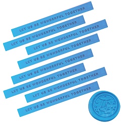 Васильковый Сургучные палочки, без фитилей, для сургучной печати, со словом, васильковый, 99x10x10 мм