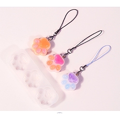 Paw Print Силиконовые формы, формы для литья подвесок, для уф-смолы, изготовление изделий из эпоксидной смолы, отпечаток лапы, отпечаток лапы, 29x88x17.5 мм