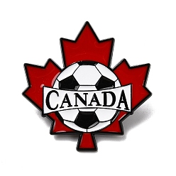 (123L) Белый крем непрозрачный блеск Спортивные канадские футбольные эмалированные значки, булавки для лацканов из сплава для одежды рюкзака, чёрные, огнеупорный кирпич, 33x33 мм