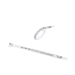 Weiß Ring Sizer uns offizielle amerikanische Fingermaß, für Männer- und Damengrößen, weiß, 11.5x0.5x0.15 cm