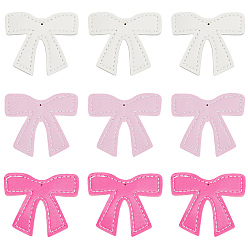 (52) Непрозрачная лаванда 18шт 3 цвета кулоны из искусственной кожи, bowkont, разноцветные, 47x50x2.5 мм, отверстие : 2 мм, 6 шт / цвет