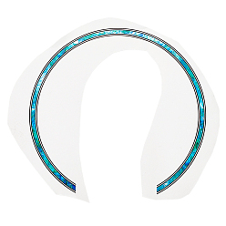 Синий Водонепроницаемая наклейка на колесо для классической гитары с цветочным узором из ПВХ, для акустических декоративных аксессуаров, синие, 118x125x0.1 мм