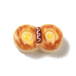 Food Opaque Resin Decoden Cabochons, Imitation Bread, Food, 28x16x10mm