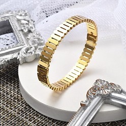Настоящее золото 18K Ионное покрытие (IP) 304 шарнирные браслеты из нержавеющей стали для женщин, реальный 18 k позолоченный, внутренний диаметр: 2x2-3/8 дюйм (5x6 см)