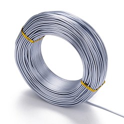 Light Steel Blue Round Aluminum Wire, Flexible Craft Wire, for Beading Jewelry Doll Craft Making, Light Steel Blue, 12 Gauge, 2.0mm, 55m/500g(180.4 Feet/500g)