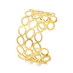 Золотой Ионное покрытие (ip) овальные 304 браслеты-манжеты из нержавеющей стали для женщин, золотые, внутренний диаметр: 2-1/8x2-1/2 дюйм (5.4x6.4 см)