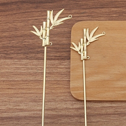 Light Gold Сплавочная фурнитура для шпильки, с петлями, бамбук, золотой свет, 120 мм