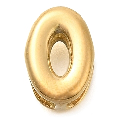 Letter O Ионное покрытие (ip) 304 подвески из нержавеющей стали, реальный 14 k позолоченный, Письмо O, 9x6.5x4.5 мм, отверстие : 4.5x2 мм
