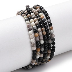 Пикассо Камень Натуральные нити из бисера пикассо, круглые, 3~3.5 мм, отверстие : 0.7 мм, около 57~64 шт / нитка, 7.48''~7.68'' (19~19.5 см)