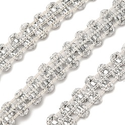 Серебро Филигранная кружевная отделка из полиэстера, волнистая обрезка для украшения домашнего текстиля, серебряные, 1/2 дюйм (13 мм), около 80.00~90.00 ярдов (73.15~82.296 м) / рулон