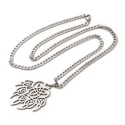 Нержавеющая Сталь Цвет Не тускнеет 201 ожерелья с подвеской из нержавеющей стали с ирландским узлом, Коготь медведя викинга с ирландским узлом, норвежские ожерелья для мужчин, цвет нержавеющей стали, 23.31 дюйм (59.2 см)