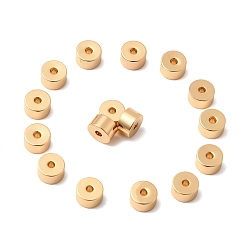 Echt 18 k vergoldet Shegrace Messingperlen, Kolumne, Cadmiumfrei und Nickel frei und Bleifrei, echt 18 k vergoldet, 5x3 mm, Bohrung: 1.5 mm