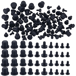 Черный 100шт 10 стили силиконовая пробка для бутылки, чёрные, 6.5~13x6.5~10 мм, 10 шт / стиль