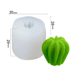 Белый Силиконовые формы для свечей в форме растений, для изготовления ароматических свечей 3d, белые, 2.8x3x2.9 см