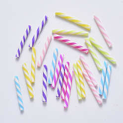 (52) Непрозрачная лаванда Бусины из полимерной глины , нет отверстий / незавершенного, шоколадная конфета, на Рождество, разноцветные, 19.5~21.5x2 мм