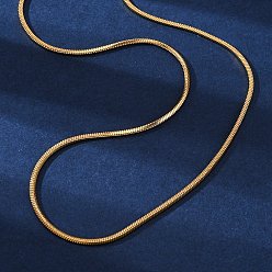 Золотой 304 из нержавеющей стали цепи змея ожерелья, с карабин-лобстерами , золотые, 17.7 дюйм (45 см), 1.5 мм