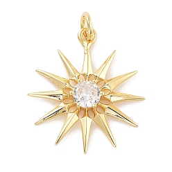 Прозрачный Стойка металлическая латунная микропрофилированная кубическая циркония подвески, долговечный, без свинца и без кадмия, прозрачные, 24x21x3.4 мм, отверстие : 3 мм