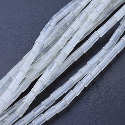 Neue Jade Natürlich neu Jade Perlen Stränge, Kolumne, 4.5~5.5x3 mm, Bohrung: 0.6 mm, ca. 80 Stk. / Strang, 15.3~15.7 Zoll (39~40 cm)