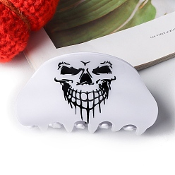 Белый Заколки для волос из ПВХ на Хэллоуин, аксессуары для волос для женщин и девочек, белые, 83x44x35 мм