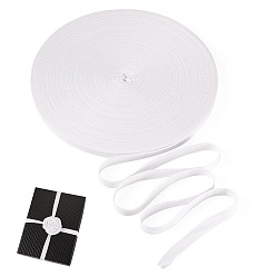 Белый Хлопок лента, аксессуары для одежды, белые, 3/8 дюйм (10 мм), около 49.21 ярдов (45 м) / рулон