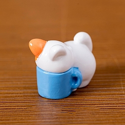 Темно-Голубой Миниатюрные украшения в форме кошки из смолы, для садовых кукольных домиков, глубокое синее небо, 23x30 мм