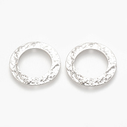 Платинированный Латунные кованые соединители звеньев, кольцо, без никеля , Реальная платина, 21x1 мм, отверстие : 1 мм