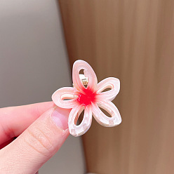 Розовый Цветочные пластиковые заколки для волос с когтями, аксессуары для волос для женщин и девочек, туманная роза, 40x40x30 мм