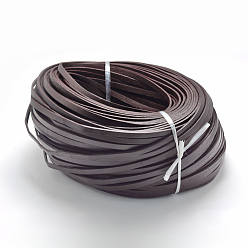 Coconut Brown Leather Cords, Coconut Brown, 5x2mm, about 100yards/bundle(300 feet/bundle)