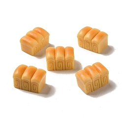 Сэнди Коричневый Кабошоны из непрозрачной смолы, имитация еды, декодирование, хлеб, песчаный коричневый, 23.5x16.5x15.5 мм