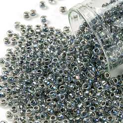 (782) Inside Color AB Crystal/Capri Lined Toho runde Rocailles, japanische Rocailles, (782) Innenfarbe ab Kristall / Capri ausgekleidet, 8/0, 3 mm, Bohrung: 1 mm, über 222pcs / Flasche, 10 g / Flasche