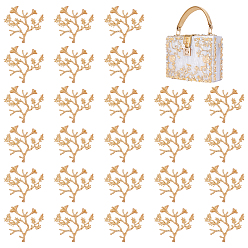 Light Gold 30 кабошоны из сплава шт., ветвь с цветком, золотой свет, 43x48 мм