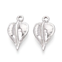 Нержавеющая Сталь Цвет 304 подвески из нержавеющей стали лист, не тускнеет, цвет нержавеющей стали, 19x11x2 мм, отверстие : 1.6 мм