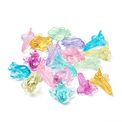 Mixed Color Aircraft Acrylic Transparent Cabochons, Decorate Accessories, Mixed Color, 32~40x27~32x14~19mm, about 132pcs/bag