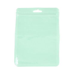 Светло-зеленый Пластиковая упаковка пакеты с застежкой-молнией инь-ян, верхние пакеты с самозапечатыванием, прямоугольные, светло-зеленый, 14.8x10.5x0.24 см