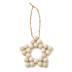 Желтая Старая Ткань  Звезды натуральные ископаемые бусины кулон украшения, плетеные подвесные украшения из нейлоновой нити, старое кружево, 71 мм