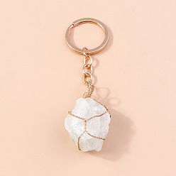 Хрусталь Брелки с подвесками из необработанного натурального кварца, Брелки с энергетическими камнями «Наггетс Рейки», 10 см