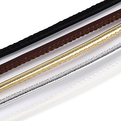 (52) Непрозрачная лаванда 5м 5 цветной круглый шнур из искусственной кожи, кожаный шнур ювелирных изделий, ювелирные изделия diy шнур, разноцветные, 3 мм, около 1.09 ярдов (1 м) / цвет